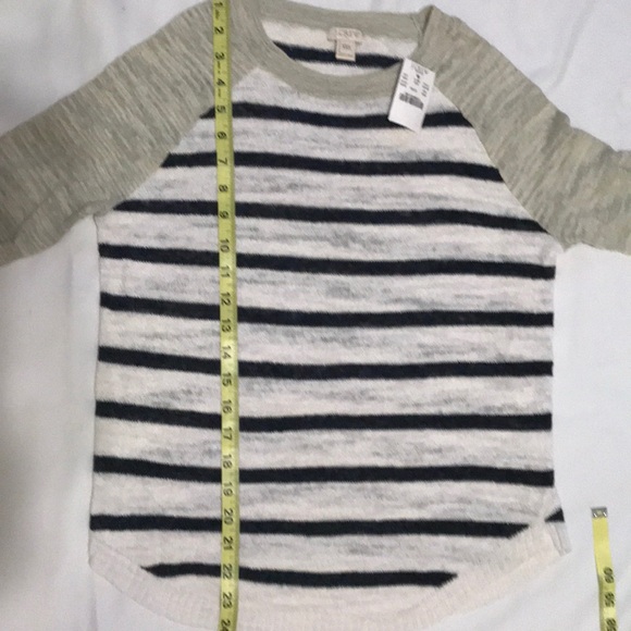 Jcrew Factory baseball sleeve linen sweater - Picture 6 of 8